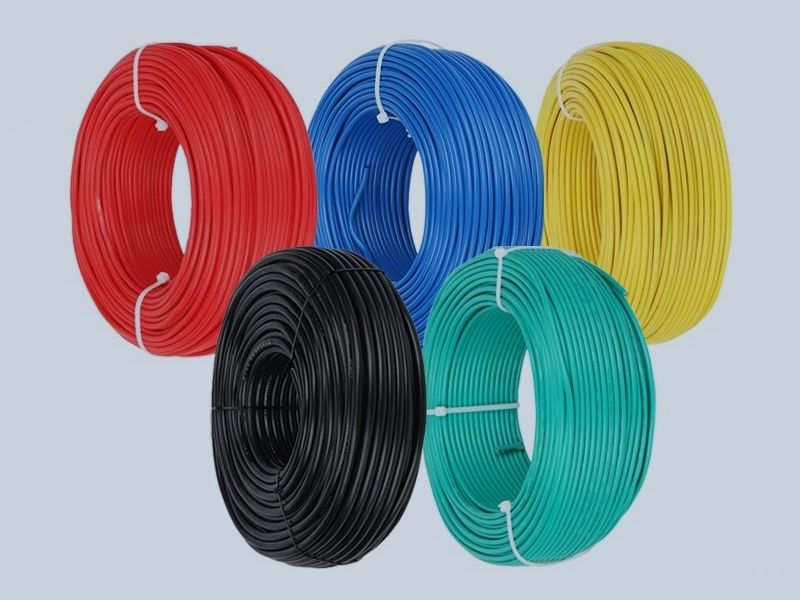 The price of plastic wire in different colors and grades